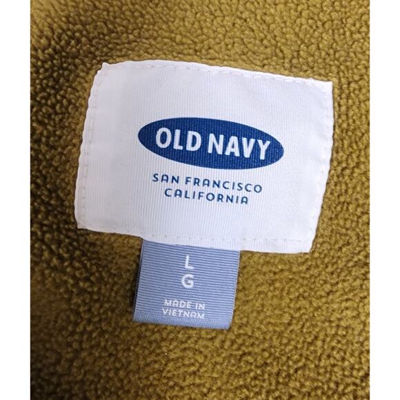 Old Navy Women's Sleeveless Olive Green Puffer Vest Full Zipper Pockets Size L - Picture 7 of 7